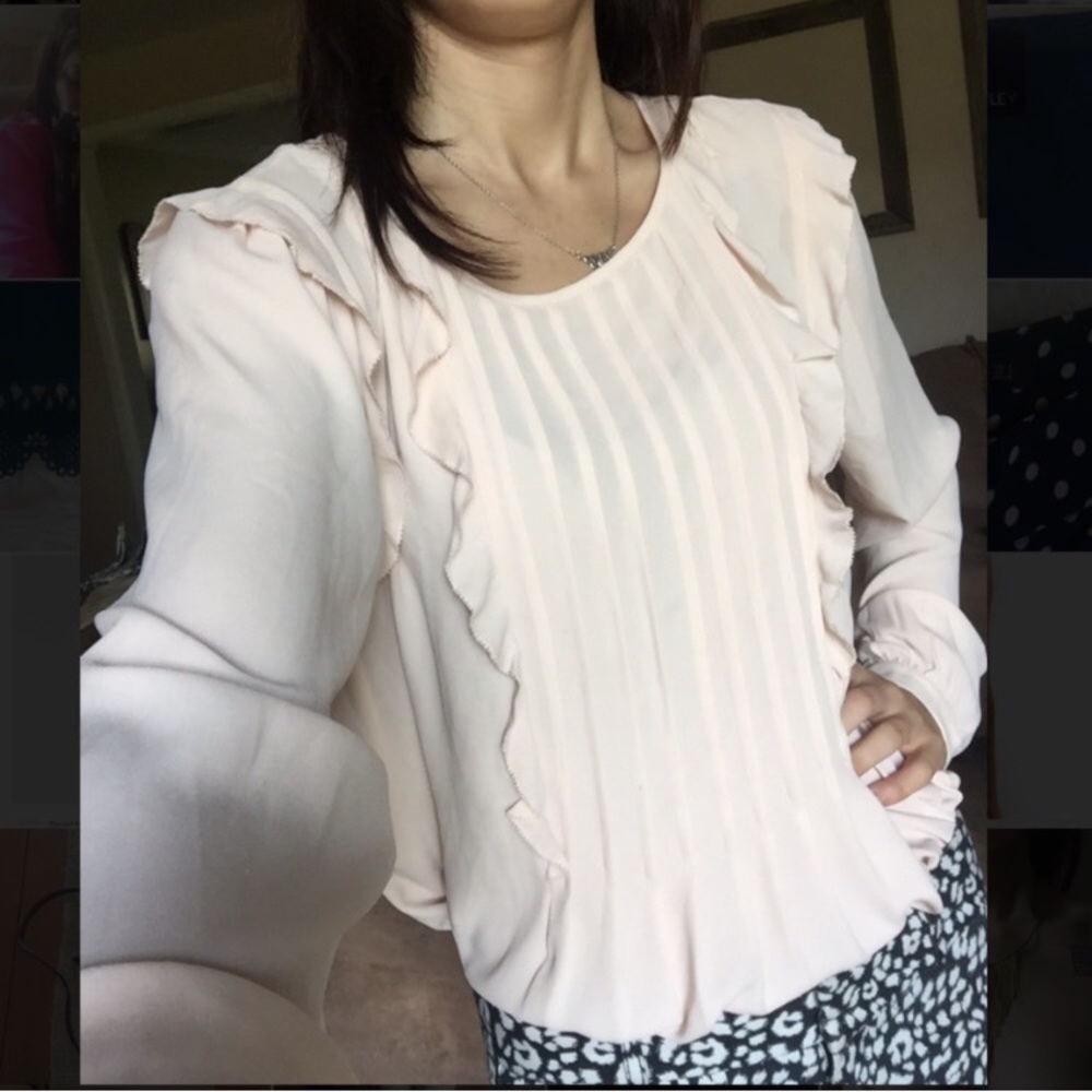 . LOFT dressy blush top
